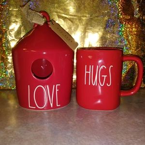 Rae Dunn Love Birdhouse 2019 NEW/ Red Hugs&Kisses
